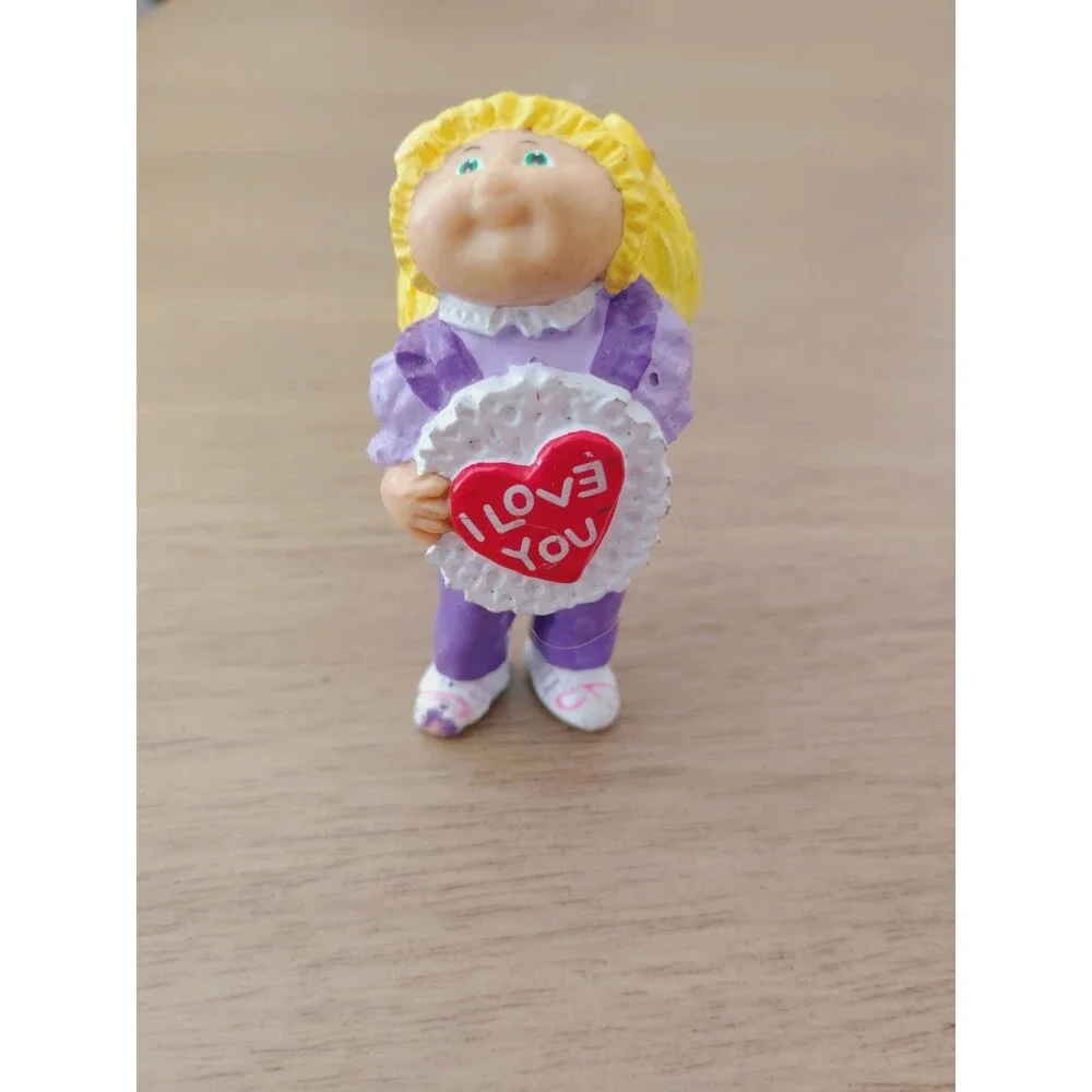 Vintage 1984 Cabbage Patch Kids Blonde Girl PVC Figurine I Love You